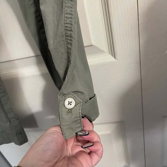 Chico's Womens Green Elastic Waist Pockets Convertible High Rise Pants Large/12 - Picture 5 of 10